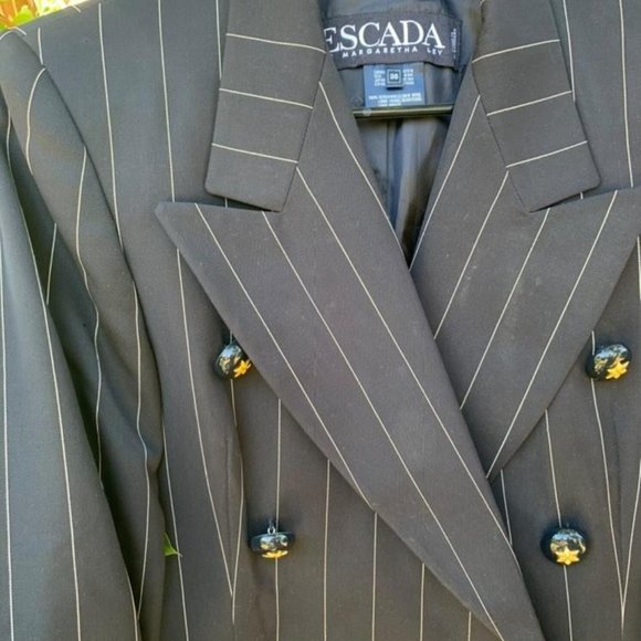 Vintage Escada Pinstripe Pant Suit - Picture 4 of 5